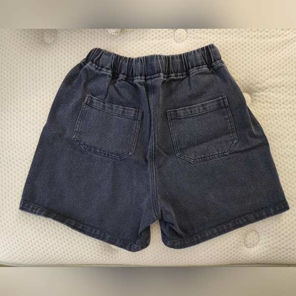 Navy blue drawstring denim short - Picture 2 of 2